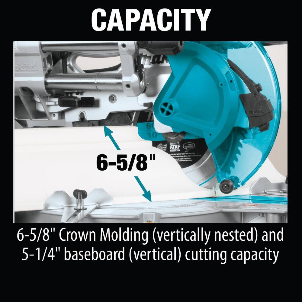 15 Amp 10 in. Dual Bevel Sliding Compound Miter Saw with Laser/Bonus Compact Folding Miter Saw Stand - Super Arbor