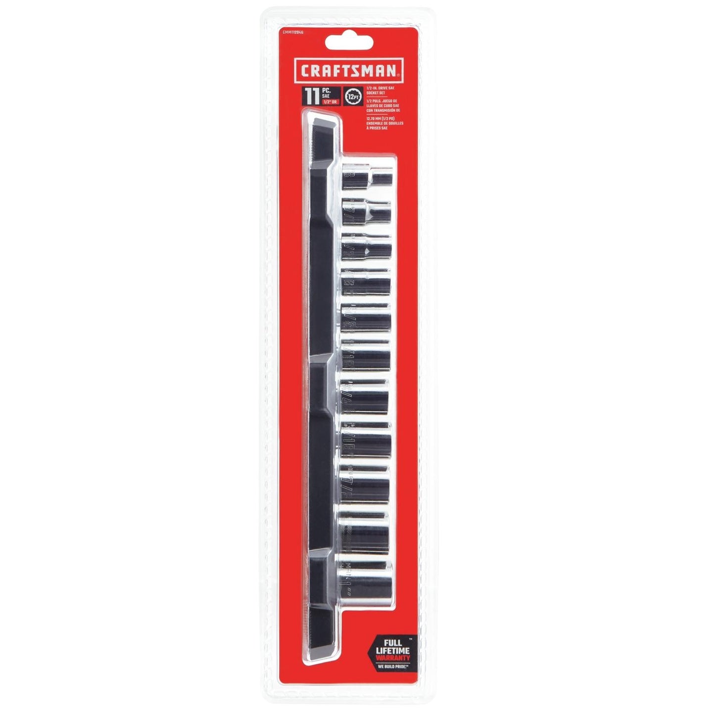 Craftsman 1/2 in. Drive SAE 12 Point Socket Set, 11 pc