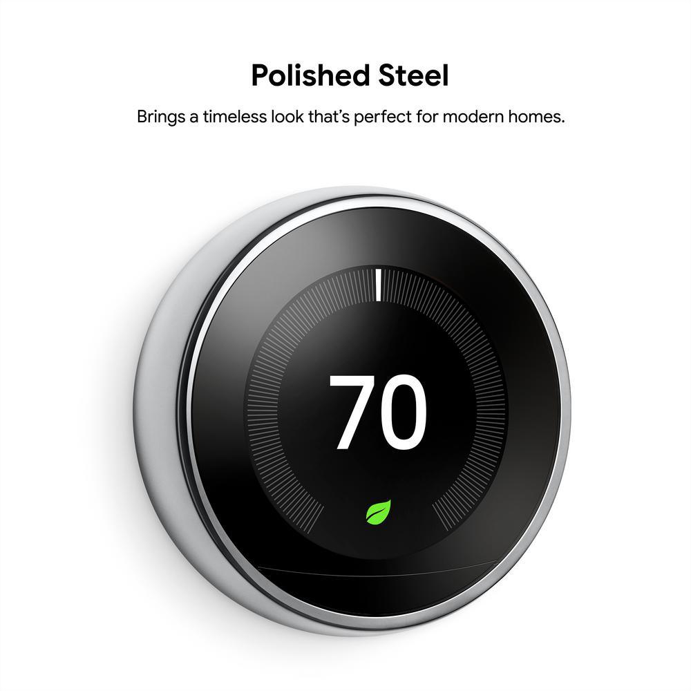 Nest Learning Thermostat 3rd Gen in Polished Steel 10-pack - Super Arbor