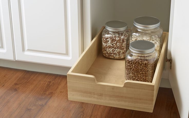 Style Selections 14-in W x 5.5-in H 1-Tier Pull Out Wood Cabinet Organizer