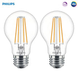 Philips 40-Watt Equivalent A19 Dimmable Energy Saving Clear Glass Indoor/Outdoor LED Light Bulb Daylight (5000K) (4-Pack)