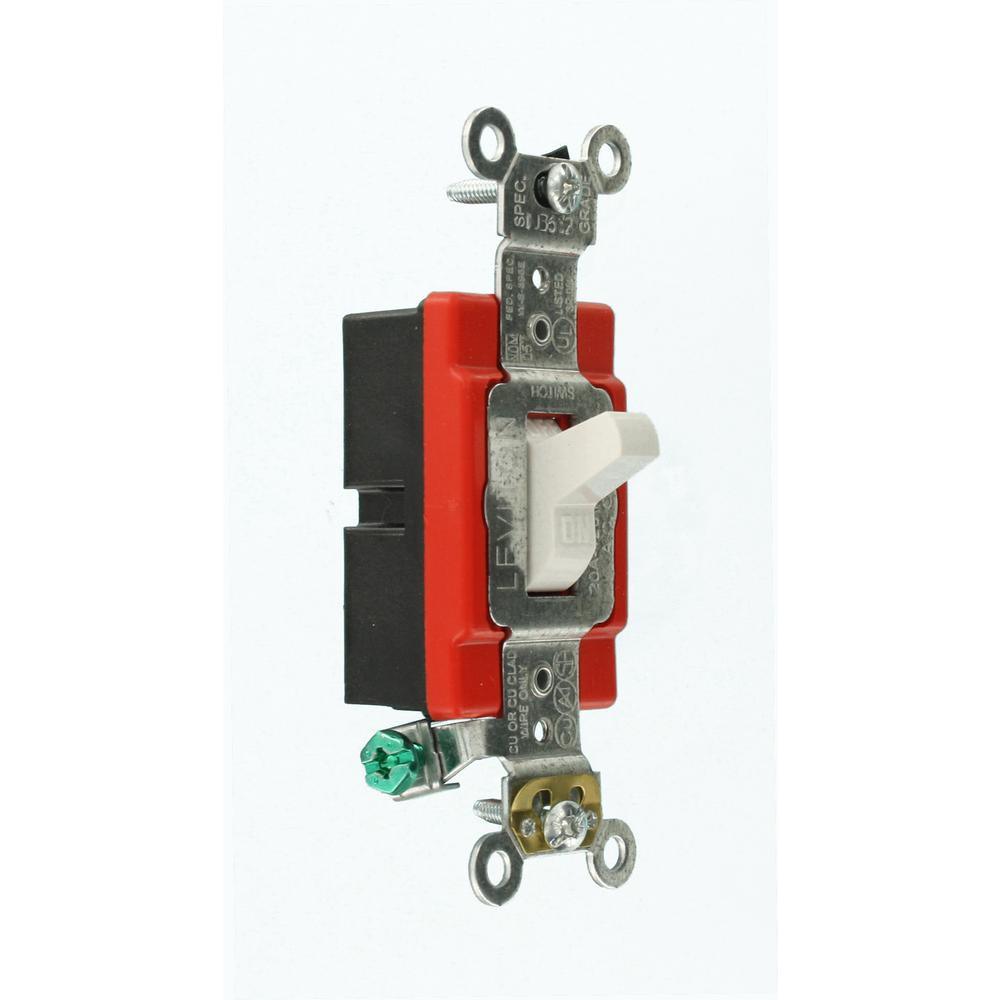 15/20 Amp Industrial Toggle Switch, White - Super Arbor