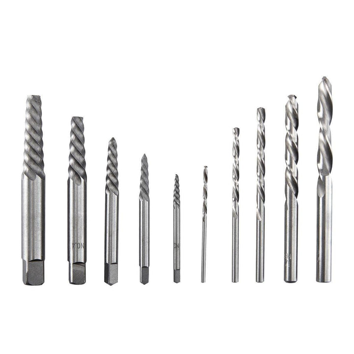 Screw Extractor and Left-Hand Drill Bit Combo Set, 10 Pc. - Super Arbor