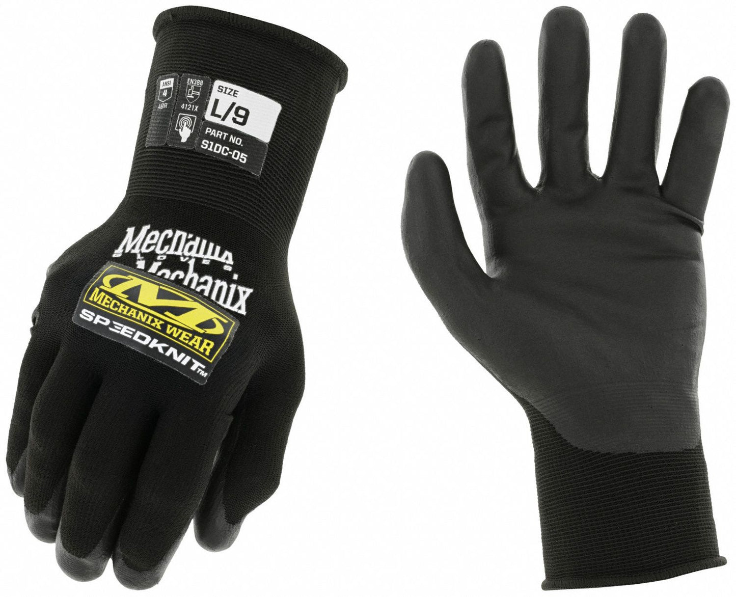 MECHANIX WEAR SpeedKnit S1DC05 Knit Gloves, Size S, Touchscreen Compatible
