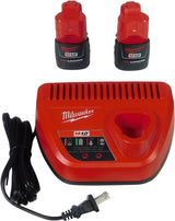 Milwaukee M12 12-Volt REDLITHIUM CP2.0 Starter Kit with Two 2.0Ah Batteries and M12 Charger
