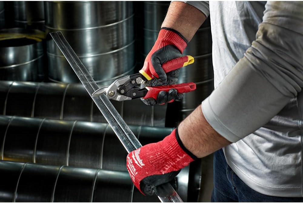 Milwaukee 9 in. Straight-Cut Bulldog Aviation Snips
