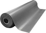 Rubber-Cal "Coin-Grip" Anti-Slip Rubber Mat, 2mm x 4ft x 4ft Rolled Rubber, Black