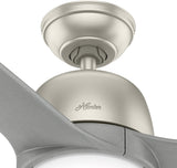 Hunter Advocate WiFi-Enabled DC Motor 54-in Matte Nickel Indoor Smart Ceiling Fan with Remote, Integrated LED Light (4-Blade)
