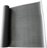 Rubber-Cal Composite-Rib Corrugated Rubber Floor Mat Roll, 1/8 in Thick x 3 ft x 4 ft, Black