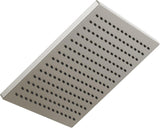 Delta Universal Showering Components Stainless 1-Spray Rain Shower Head, 2.5 GPM (9.5 LPM), Square, Lumicoat Stainless, 52159-SS-PR25