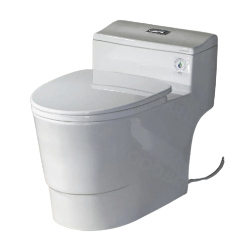 1-piece 1.28 GPF Conserver High Efficiency Dual Flush All-in-One Toilet with Soft Closed Seat Included in White
