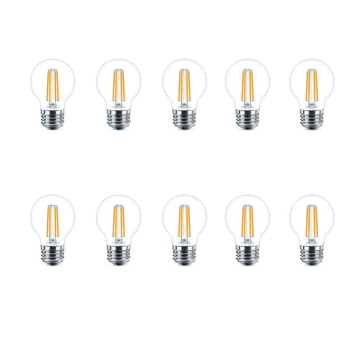 Philips 40-Watt Equivalent G16.5 Dimmable LED Light Bulb Soft White Globe (2-Pack)