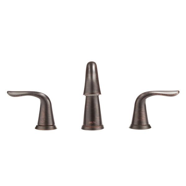 Delta Lahara Venetian Bronze 2-handle Widespread WaterSense Bathroom Sink Faucet with Drain