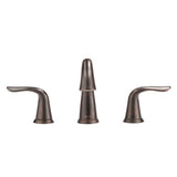 Delta Lahara Venetian Bronze 2-handle Widespread WaterSense Bathroom Sink Faucet with Drain