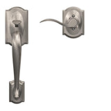 Camelot Satin Nickel Entry Door Handle Set with Accent Door Lever - Super Arbor