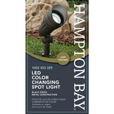 Hampton Bay 9.8-Watt Millennium Black Adjustable Light Color Outdoor Integrated LED Landscape Spot Light