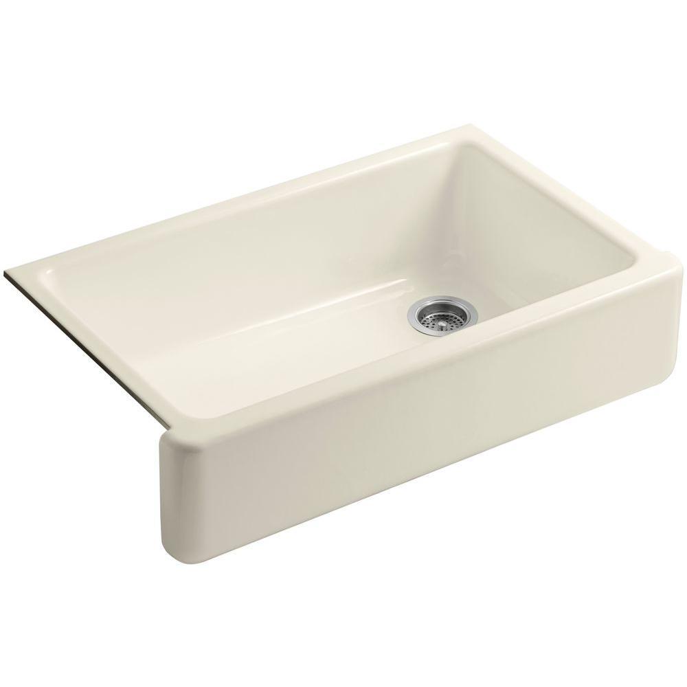 Whitehaven Undermount Farmhouse Apron Front Cast Iron 36 in. Single Bowl Kitchen Sink in White - Super Arbor