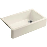 Whitehaven Undermount Farmhouse Apron Front Cast Iron 36 in. Single Bowl Kitchen Sink in White - Super Arbor