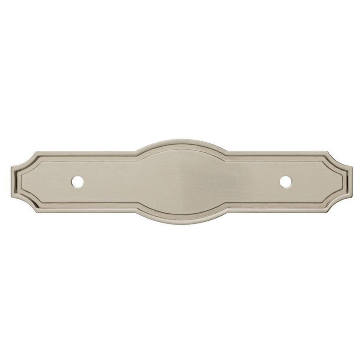 Pryce 3 in. (76mm) Center-to-Center Satin Nickel Drawer Pull Backplate - Super Arbor