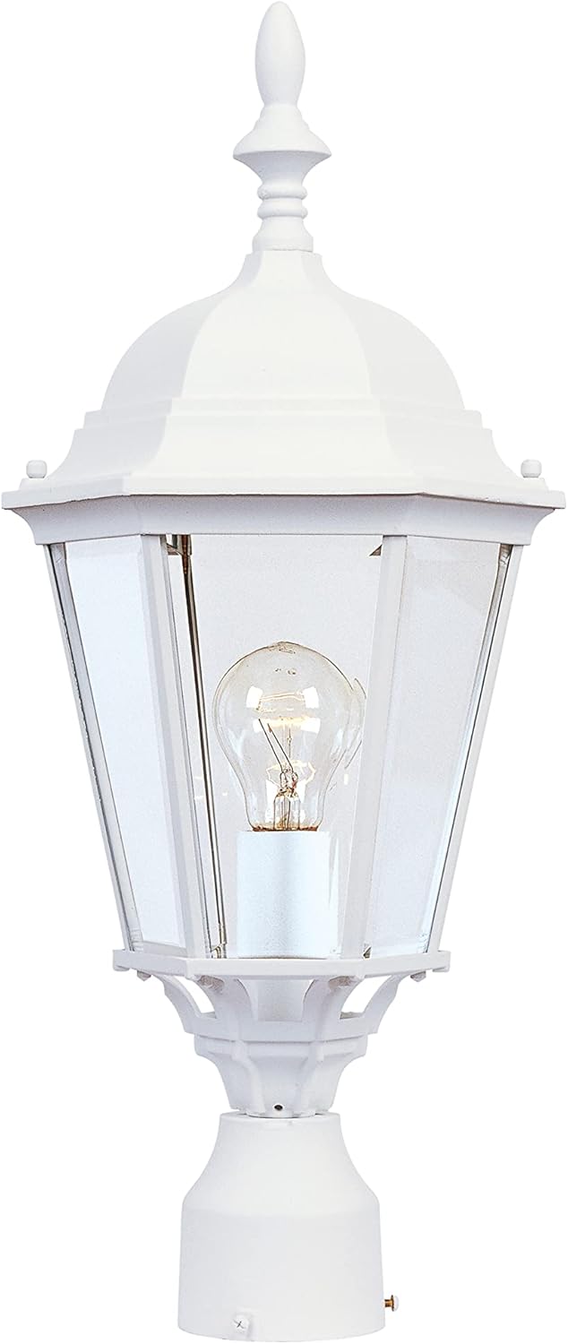 Maxim Lighting Westlake 60-Watt 21-in White Traditional Post Light