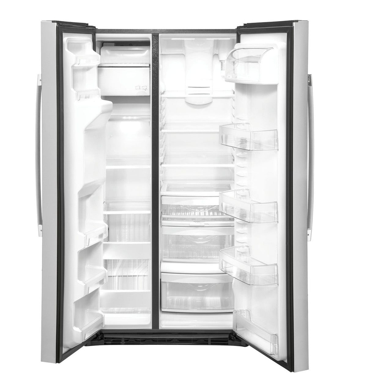 GE 25.1 cu. ft. Side-by-Side Refrigerator in Fingerprint Resistant Stainless Steel, GSS25IYNFS