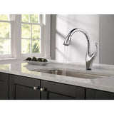 Delta Addison Touch2O Chrome 1-Handle Deck-Mount Pull-Down Touch Kitchen Faucet (Deck Plate Included)