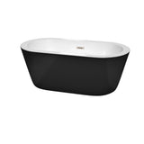 Mermaid 71 in. Acrylic Flatbottom Center Drain Soaking Tub in White - Super Arbor