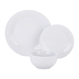 18- Piece Modern White Porcelain Dinnerware Sets (Service for Set for 6)