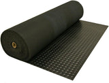 Rubber-Cal "Diamond-Plate" Rubber Flooring Rolls, 3 mm x 4 ft x 4 ft, Black