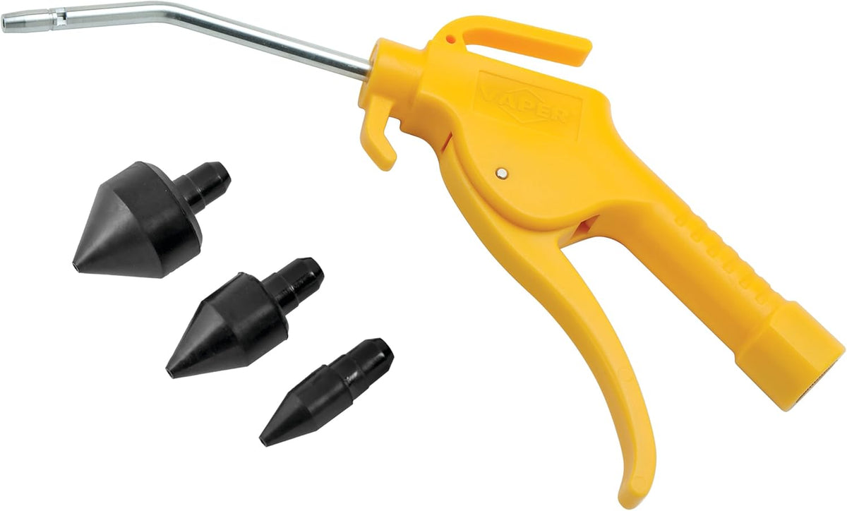 Central Pneumatic 4-Piece Air Blow Gun Set with Rubber Tip Nozzles