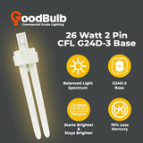 Philips 26‑Watt Equivalent CFLNI G24d‑3 2‑Pin Plug‑In Light Bulb, Soft White 2700K