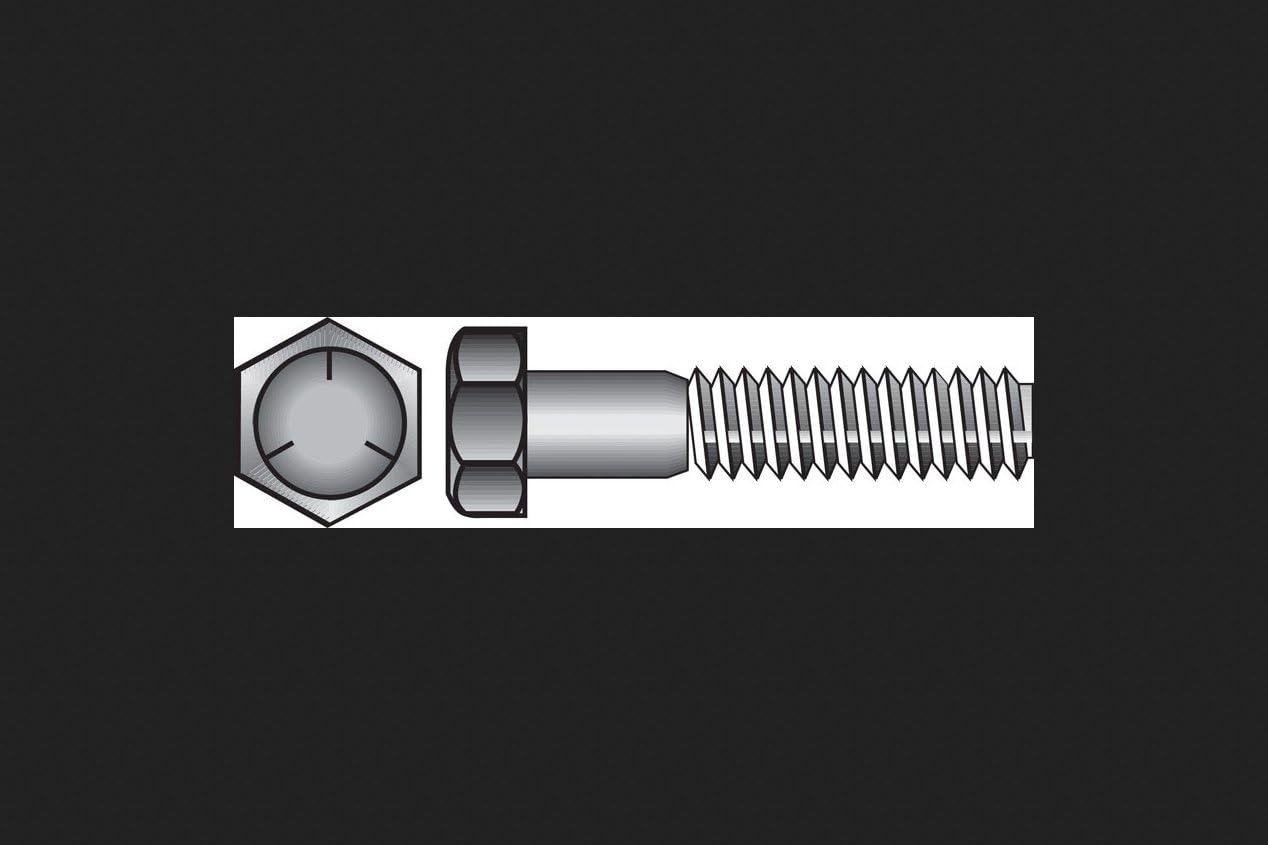 Hillman 1/4 in. Dia x 1 in. Length Heat-Treated Zinc Steel Hex Head Cap Screw, 100-Pack