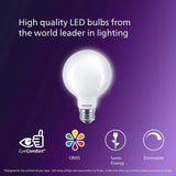Philips 40-Watt Equivalent G25 Dimmable LED Light Bulb, Daylight, 8-Pack