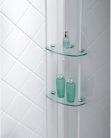 DreamLine 32 in. D x 32 in. W x 76-3/4 in. H Shower Kit in White with SlimLine Center-Drain Base and QWALL-5 Backwalls