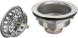 Keeney K5410 3.5-in Stainless Steel Leakproof Turn-to-Seal Kitchen Sink Strainer with Basket