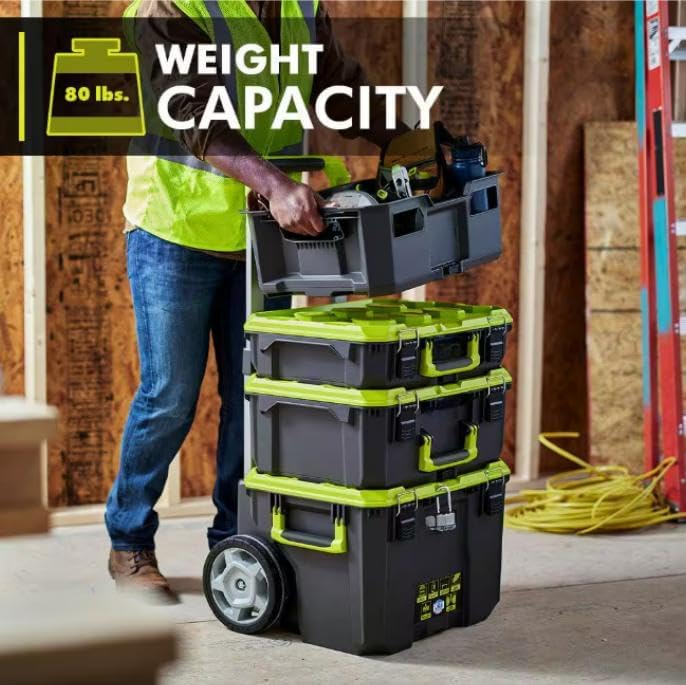 RYOBI 22.2 in. LINK Rolling Tool Box with LINK Medium Tool Box