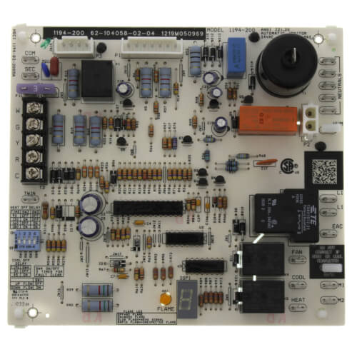 Rheem 62-104058-02 control board - front view (Product Type: Control Board)