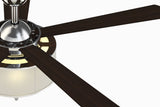 Fanimation Studio Collection Victoria Harbor 52-in Polished Chrome LED Indoor Ceiling Fan with Light and Remote, 5-Blade