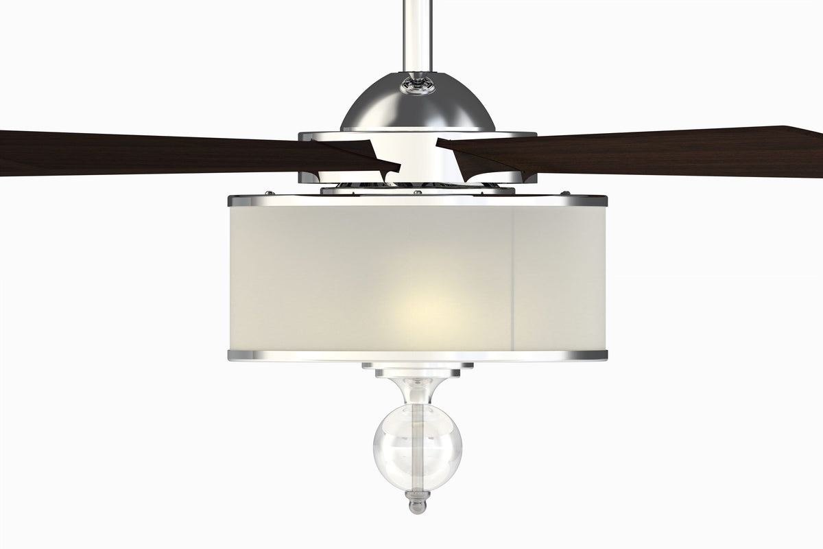Fanimation Studio Collection Victoria Harbor 52-in Polished Chrome LED Indoor Ceiling Fan with Light and Remote, 5-Blade