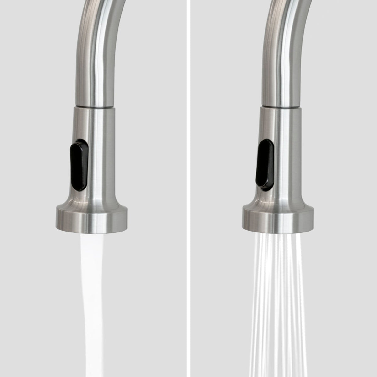 Presenza Brushed Steel Drop-In Utility Tub with Cabinet and Faucet