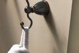 Moen Caldwell Double Hook Mediterranean Bronze Towel Hook, Wall-Mount