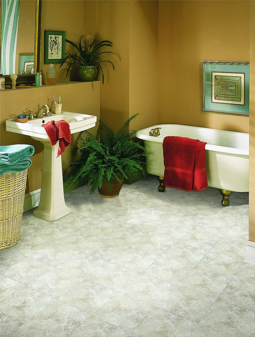 Armstrong Flooring Terraza Chalk 12-in x 12-in Water Resistant Peel and Stick Vinyl Tile Flooring (1-sq ft)