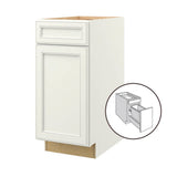 allen + roth McKeller 15-in W x 34.5-in H x 24-in D Linen 1-Drawer Base Fully Assembled Cabinet (Flat Panel Square Style)