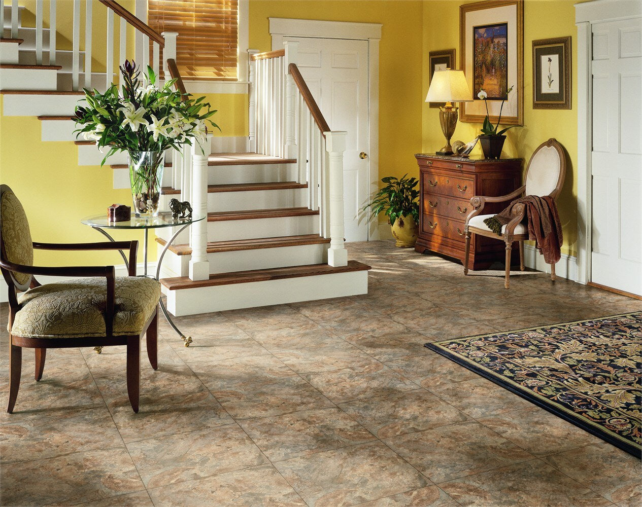 Armstrong Flooring Terraza Terracotta Clay 12-in x 12-in Water Resistant Peel and Stick Vinyl Tile Flooring (1-sq ft)