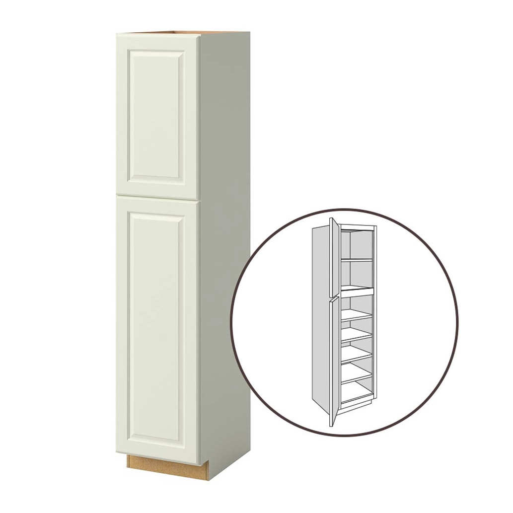 allen + roth Pattingham 18-in W x 90-in H x 24-in D Harbor Pantry Fully Assembled Cabinet (Raised Panel Square Door Style)