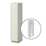 allen + roth Pattingham 18-in W x 84-in H x 24-in D Harbor Pantry Fully Assembled Cabinet (Raised Panel Square Door Style)