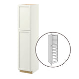 allen + roth McKeller 18-in W x 90-in H x 24-in D Linen Pantry Fully Assembled Cabinet (Flat Panel Mitered Door Style)