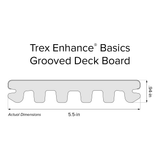 Trex Enhance Basics 1-in x 6-in Composite Deck Board