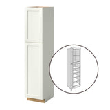allen + roth Aveley 18-in W x 84-in H x 24-in D Linen Pantry Fully Assembled Cabinet (Flat Panel Shaker Door Style)