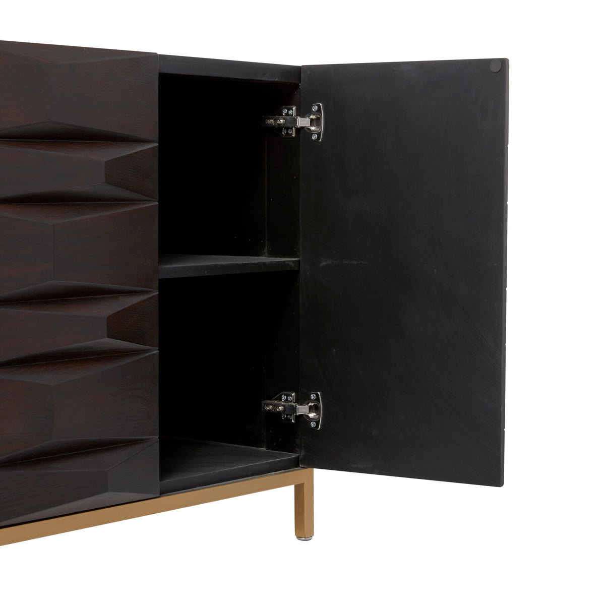Grayson Lane Brown 1 Shelf and 4 Doors Accent Chest